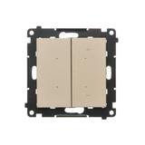 Simon 55 Ściemniacz do LED ściemnialnych klawiszowy Szampański mat