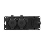 Rozgałęźnik bryzgoszczelny i odporny na uderzenia IP44 2 gniazda 16A 230V AC gumowy uniep OR-AE-1316