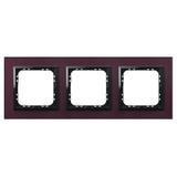 SONATA Ramka potrójna - kolor śliwka szkło