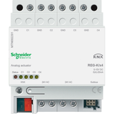 Schneider Electric KNX aktor analogowy REG-K 4-kr. 24 V jasnoszary