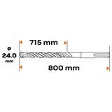 Wiertło do betonu SDS Plus 24x800mm S4 quatro GRAPHITE 57H494 GTX 57-494 GTX Poland
