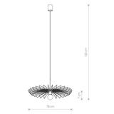 Nowodvorski lampa wisząca Umbrella E27 czarna O78cm 8873