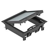 GES4-2U10T 9011, Kaseta zasilająca do montażu w kanale