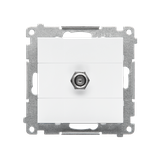 Simon 55 Gniazdo antenowe typu /F/ pojedyncze Do instalacji indywidualnych Biały mat