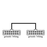 przewód taśmowy 14-bieg./14-bieg. 1m