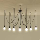 Sollux Żyrandol EDISON 7 czarny SL.0372