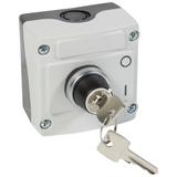 PUSZKA Z PRZYCISKIEM 2P+1NO GŁÓWKA Z KLUCZEM NR 455 W 2 POZYCJACH, Legrand