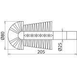 Szczotka prętowa stożkowa fi 80 mm