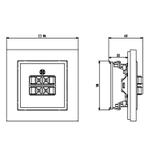 SONATA Gniazdo głośnikowe podwójne - kolor ecru