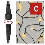 Lampki świąteczne łączone Standard łańcuch 100LED 10m ciepła biel IP44 timer D1AW03 EMOS