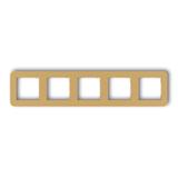MINI Ramka uniwersalna pięciokrotna zaokrąglona z tworzywa złoty