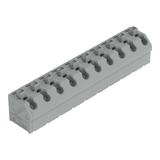 Listwa zaciskowa do płytek drukowanych 10-biegunowa szara raster 7,5mm /15szt./ 250-610 WAGO