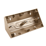 Simon 54 Premium Puszka natynkowa narożna 2-krotna do ramek PREMIUM złoty mat