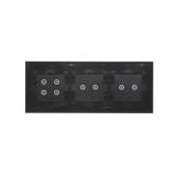 Simon 54 Touch Panel dotykowy S54 Touch 3 moduły 2 pola dotykowe poziome + 2 pola dotykowe poziome + 4 pola dotykowe zastygła lawa DSTR3224/73 KONTAKT