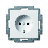 BASIC55 Gniazdo SCHUKO  biały alpejski