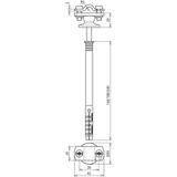 Wspornik do drutu 7-10 mm, z kołkiem 10 mm, do ścian z izolacją 130 mm, ZG