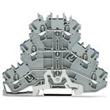 Złączka szynowa 3-piętrowa 2,5mm2 szara PE/N/L /50szt./ WAGO