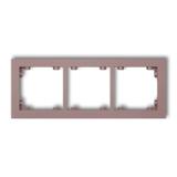 DECO Ramka uniwersalna potrójna z tworzywa DECO Pastel Matt lawendowa