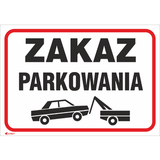 ZAKAZ PARKOWANIA PŁYTA PCV SZTYWNA