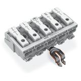 złączka zasilająca 5-biegunowa ze stopkami ze styk. PE