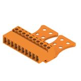 SCZ 3.81/10/180GZE SN OR BX Wtyk PCB (złącze wiązki), 3.81 mm, Liczba biegunów: 10, Przyłącze z jarzmem /50szt./ 1237080000 WEIDMÜLLER