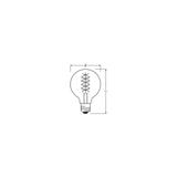 Lampa LED Vintage 1906 GOLD 95 dim 4,8W/822 szkło przezroczyste E27