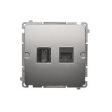 Simon Basic Gniazdo HDMI + RJ45 kat.6. satynowy BMGHRJ45.01/29 KONTAKT