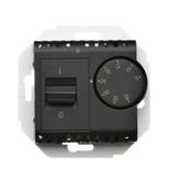 Simon 54 Regulator temperatury z czujnikiem wewnętrznym 16(2) A 230V. Montaż na wkręty czarny