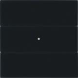 BERKER B.IQ Przycisk potrójny komfort szkło czarne 75163592 HAGER