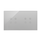 Simon 54 Touch Panel dotykowy S54 Touch 2 moduły 4 pola dotykowe + 4 pola dotykowe srebrna mgła DSTR244/71 KONTAKT