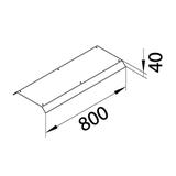 tehalit.AK Pokrywa kanału napodł 2-str skos dł. 800mm 150x40mm stal AKB81500402 HAGER