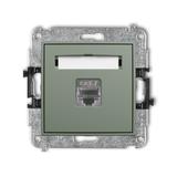 ICON Mechanizm gniazda komputerowego pojedynczego 1xRJ45, kat. 7, ekranowany, 8-stykowy szałwiowy