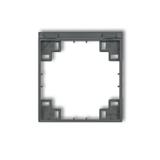 MINI SCHUKO Ramka pośrednia do gniazda bryzgoszczelnego z uziemieniem SCHUKO grafitowy mat KARLIK