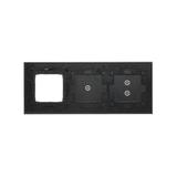 Simon 54 Touch Panel dotykowy S54 Touch 3 moduły 2 pola dotykowe pionowe + 1 pola dotykowe + 1 otwór na osprzęt S54 zastygła lawa DSTR3310/73 KONTAKT