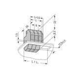 złączka przepustowa PE 4 mm2 do płyt 1,5 mm
