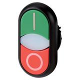 M22S-DDLF-*-*-* Napęd przycisku podwójny z podświetleniem z samopowrotem 284819 EATON