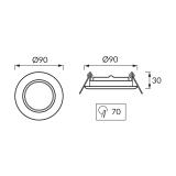 SUFITOWA OPRAWA PUNKTOWA   HL750   CHROM  (2szt w opakowaniu)