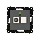 Simon 55 Gniazdo ekwipotencjalne pojedyncze Grafitowy mat