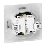 Gniazdo pojedyncze podtynkowe 2P+Z Schuko bryzgoszczelne z klapką Pearl, 16A, 250V, PT-17PH, antracy