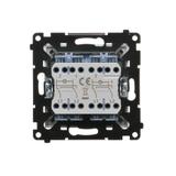 Simon 55 Łącznik krzyżowy podwójny z podświetleniem szybkozłączka Aluminium mat TW7/2L2.01/143 KONTAKT