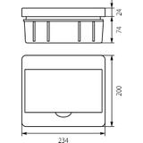 Rozdzielnica podtynkowa 1x8 IP40 RP-8/B Fala (N+PE) 8.12 OPATÓWEK