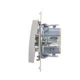 Simon 54 Przycisk „dzwonek” 10A 250V szybkozłączka srebrny mat DD1.01/43 KONTAKT