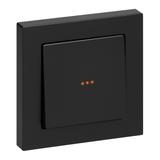 Łącznik podtynkowy schodowy z podświeleniem Malta, 10A, 250V, WP-5M/S, czarny mat FMS-102/P/B ORNO