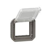 NOWE PLEXO - ADAPTER ARTEOR/MOSAIC Z PRZEZRO. KLAPKĄ Z BLOKADĄ MECH. ANTRACYT 069845L LEGRAND