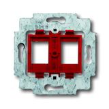 Pierścień nośny z cokołem Do 2 złączy Modular Jack czewony 2CKA001753A9972 ABB