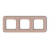 MINI Ramka uniwersalna potrójna zaokrąglona z tworzywa łososiowy