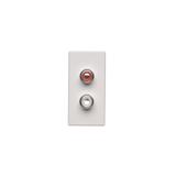 Simon Connect Płytka K45/2 złącz 2x RCA (CINCH) 225x45mm + wkłady zaciski śrubowe czysta biel K101B/9 KONTAKT