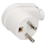 Wtyczka kątowa biała WT-16/BIAŁY ORNO