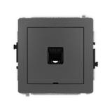 DECO Mechanizm gniazda komputerowego pojedynczego 1xRJ45, kat. 5e, 8-stykowy, bez pola opisowego gra