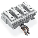 złączka zasilająca 4-biegunowa bez stopek ze stykiem PE